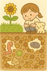 団粒構造のイメージ